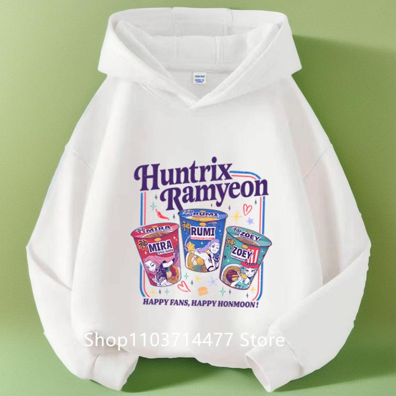 Vestiti da Bambina KPop Demon Hunters Felpa con Cappuccio Moda Bambine Felpa Casual Film Nuovo Bambini K-Pop Demon Hunters Top con Cappuccio
