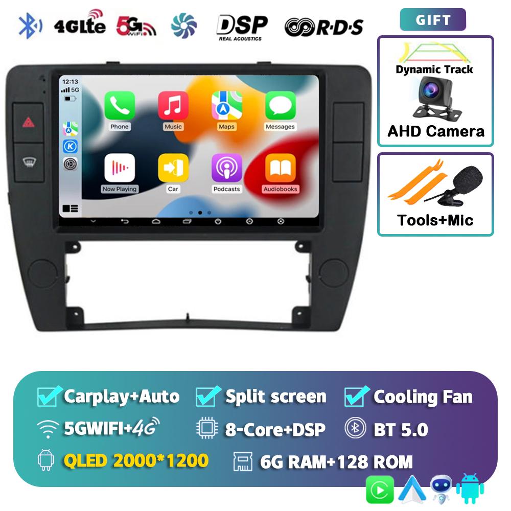 Android 14 Carplay Auto Car Radio For Volkswagen Passat B5 2000-2005 Multimedia Video Player GPS Stereo DSP Carplay No 2din DVD