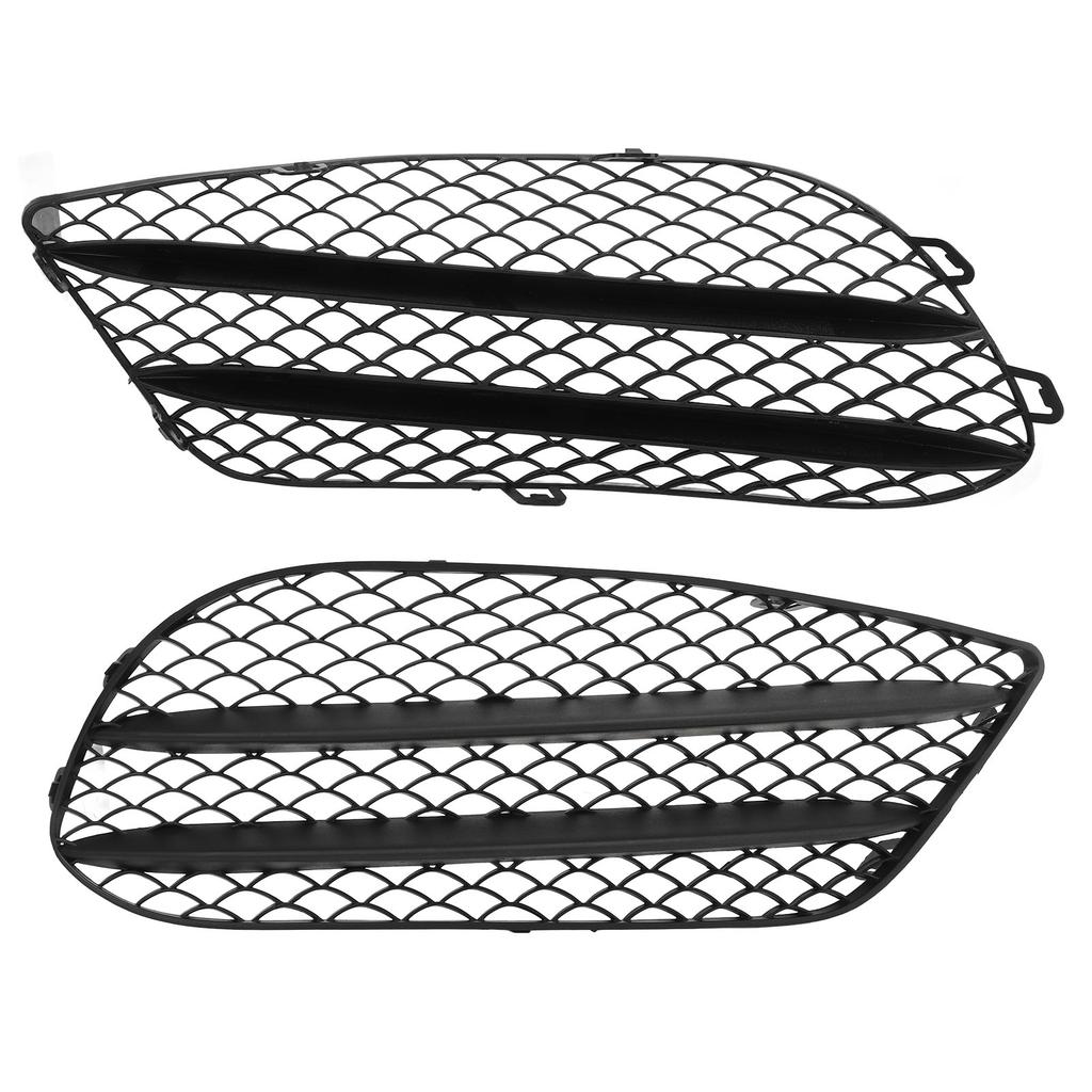 1 Pair Front Bumper Fog Light Grille Black Replacement For Benz E‑Class Coupe W207 A207 C207 AMG Line 2013 to 2016