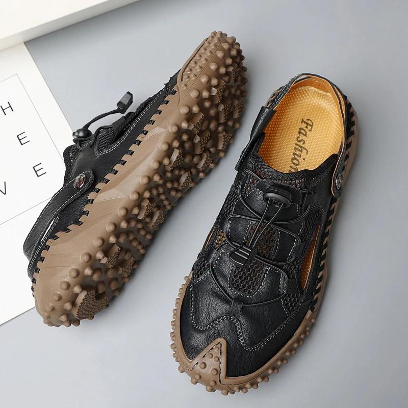 Men's Summer Sandals for Men  Comfortable Men's Sandal Man Beach Sandals Original Brands Shoes Man's Leather Sandal Trend