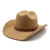 Western Cowboy Hat With Brim For Men And Women In Wool Blend For Autumn Casual Style