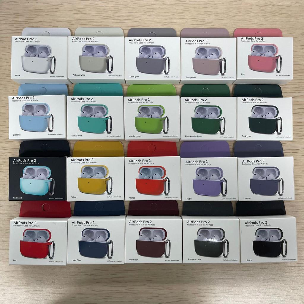 Suitable for AirPods Pro2 Apple 2026 Bluetooth Headset Silicone Solid Color One-piece Thickened Protective Case