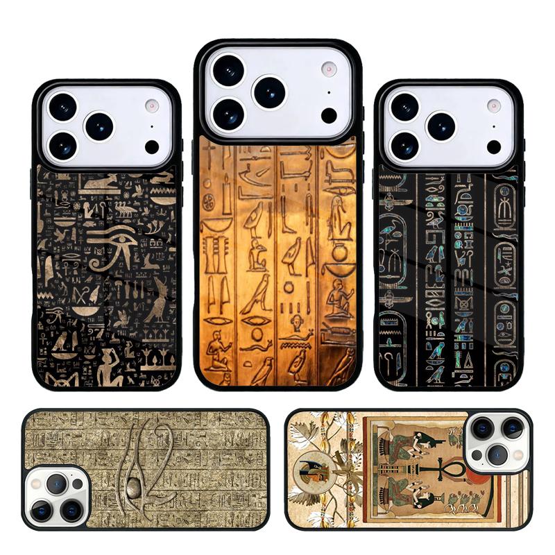 Ancient Egyptian Hieroglyphic Soft Phone Case Cover for IPhone 11 12 13 14 15 16e 17 Pro Max Coque for IPhone 17 Air