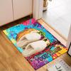 1PC Custom Name Colorful Burger Artwork Theme Floor Mat Ideal for Living Room, Game Rooms, Office, Bedroom, Floor Mat Playful Design