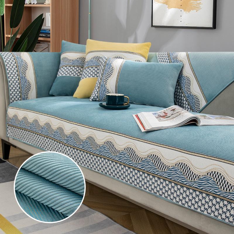 

Простая подушка для дивана в скандинавском стиле, универсальный нескользящий кожаный чехол для дивана Four Seasons, высококачественная подушка из синели, спинка, тканевый чехол для полотенец 70*70