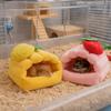 Warm Hamster Cotton Nest Thickened Windproof Animal Rest Shelter Cartoon Strawberry Design Small Pet Sleeping House
