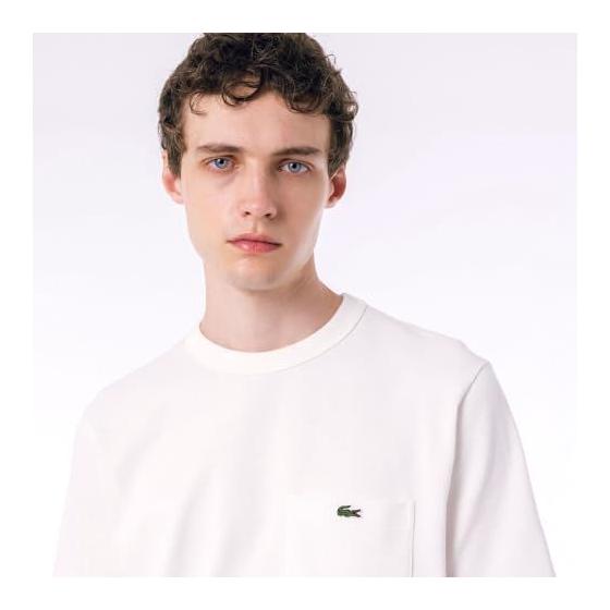 Used New [Lacoste] T-shirt [Official] Pique Pocket Short Sleeve T-Shirt Men's White 2