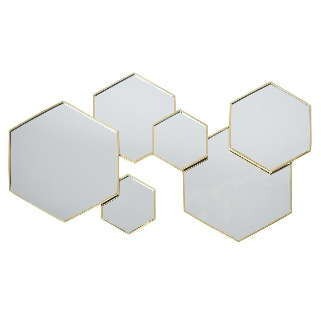 MIRROR DECORATION Aindar with Gold HEXAGONS