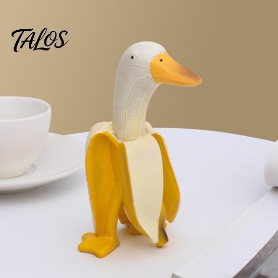 Geburtstagsgeschenk für beste Freundin Kreative Bananen-Enten-Figur, Harzskulptur, Neuheit Kunst Foto Requisiten Heimstatue, Lustiges Schreibtischornament Büro Tischplatte