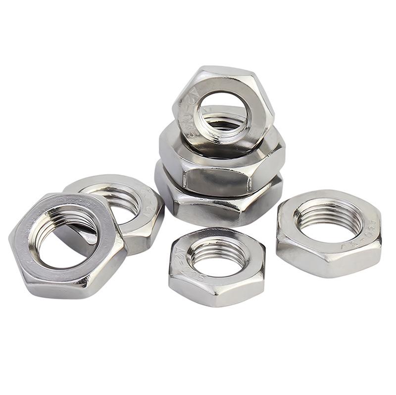 304 Stainless Steel Fine Thread Thin Hex Nut (M4-M33)
