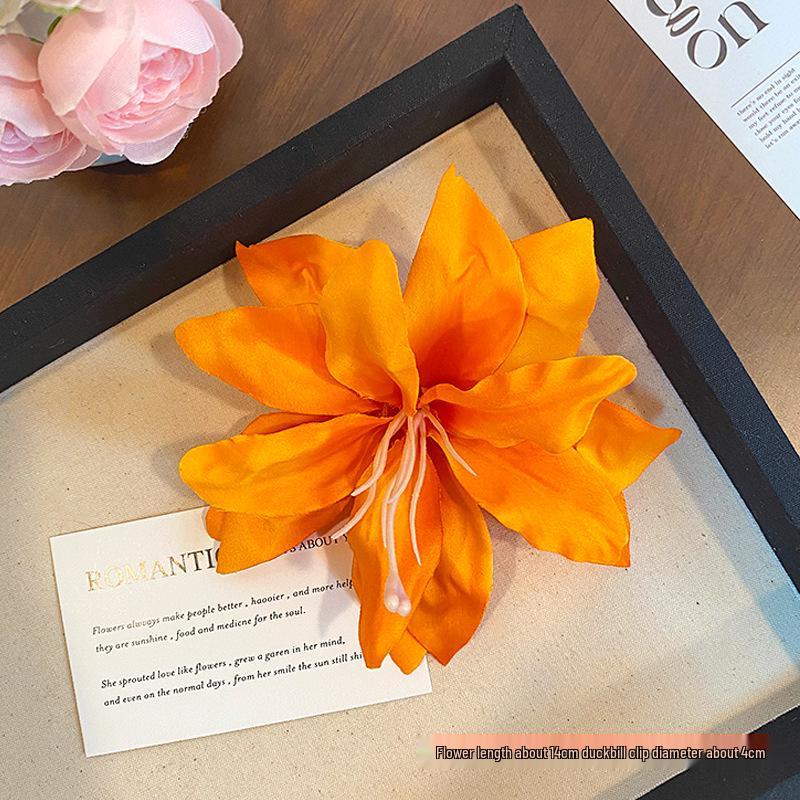 

Фотогеничная заколка для волос с гибискусом: Аксессуар Франжипани в отпускном стиле для женщин