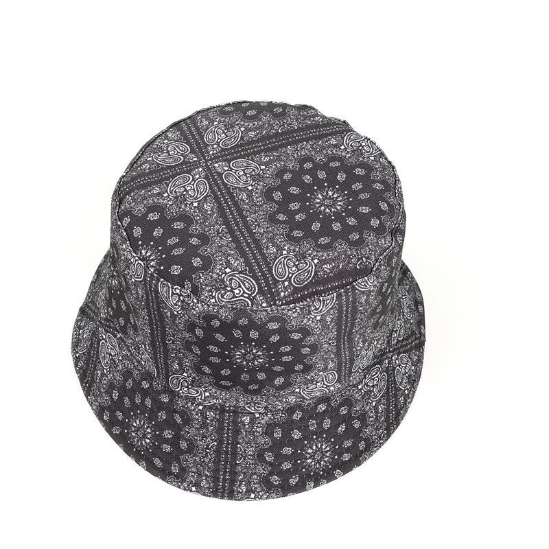 Unisex Trendy Versatile Sunshade Bucket Hat with Cashew Flower,Double-sided Sun Hat for Outdoor Vacation Travel