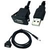 Flush Mount SUV Car Dashboard USB Port Audio Line Extention Cable Male To Female
