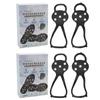 2pair Ice Cleats Shoe Covers Non Slip Ice Snow Grippers 5 Teeth for Outdoor Mountaineering Sports Sn