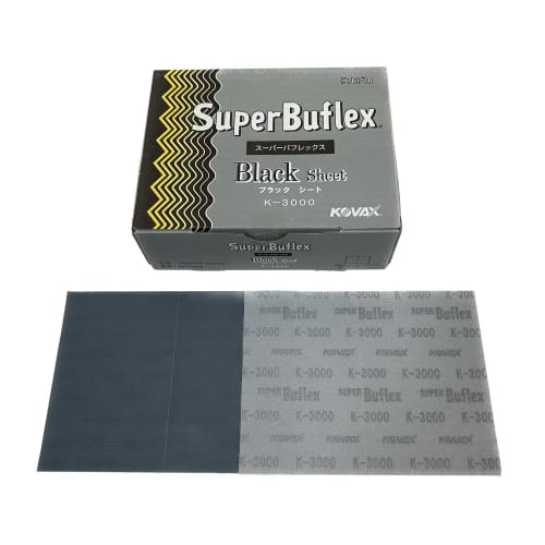 KOVAX Super Baflex Black Sheets (Box), Velcro, 170mm X 130mm, 3000 Grain Equivalent, 50 Sheets Per Box
