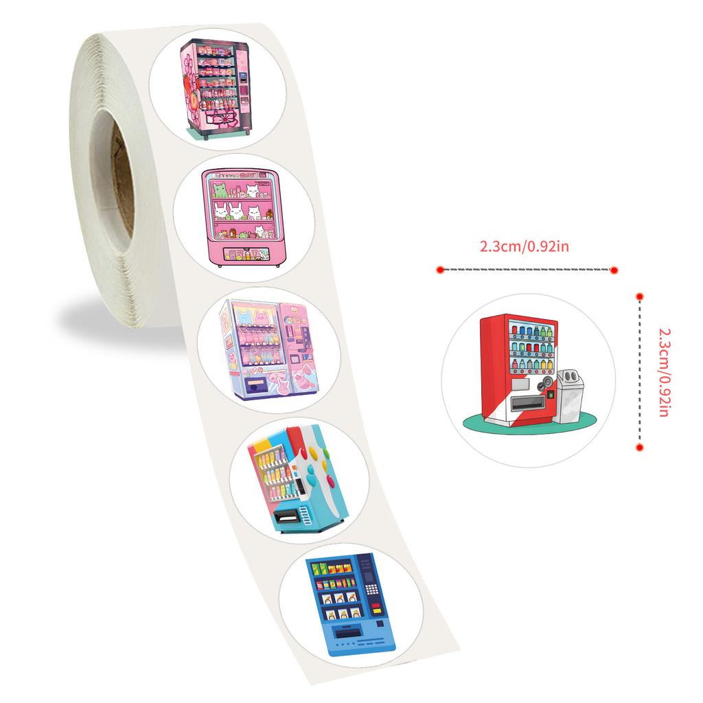 500 Stickers/roll Vending Machine Roll Stickers Reward Stickers Creative Handbook Roll Stickers Tape