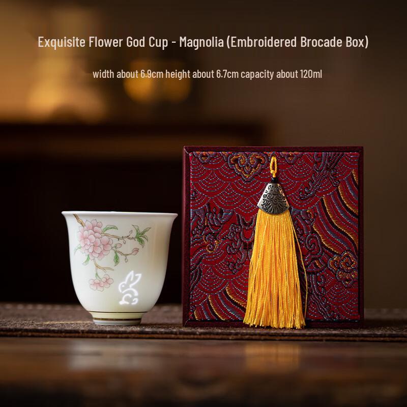 Jun Seventeen MY Exquisite Magnolia White Porcelain Master Teacup