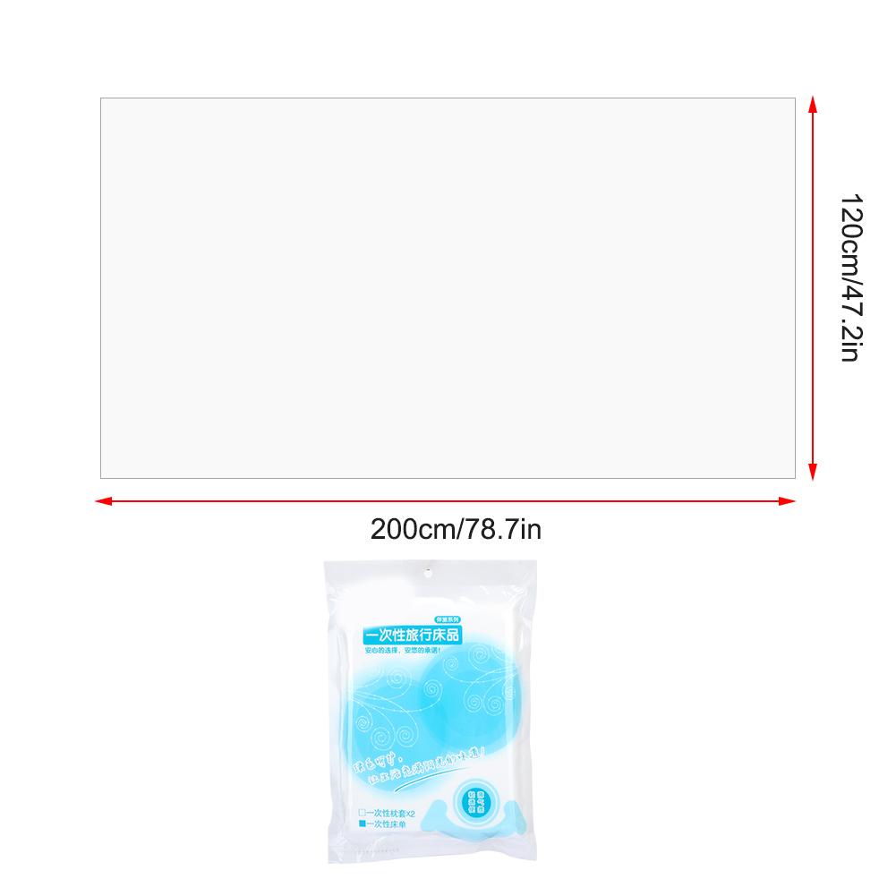 5pcs 120 x 200cm Disposable Bed Sheets Bed Cover Portable Outdoor Hotel Bedding Supplies