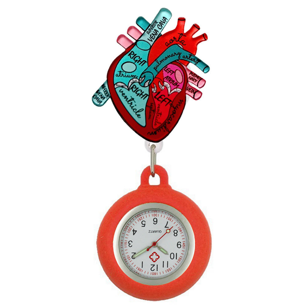 New Acrylic Retractable Nurse Badge Reel Pocket Watches Clip Hang Clockfashion Medical Doctor Id Card Holder Lanyard