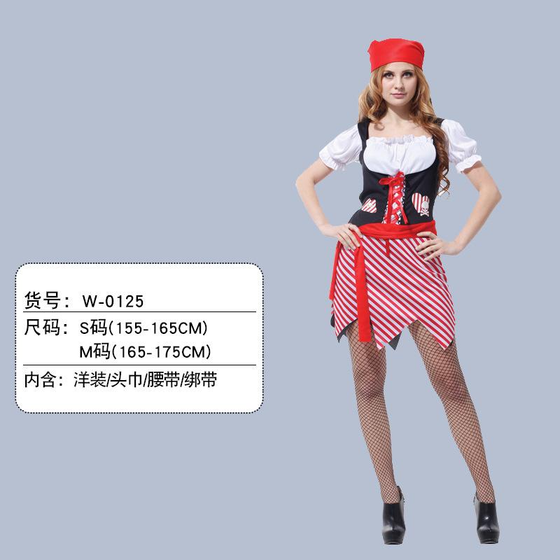 Halloween Adult Pirate Costumes Somali Jack Pirate Captain Dress Party Dress Up