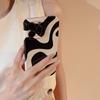 Black Wavy Pattern 15promax Suitable for IPhone 13 Apple Phone Case 16 Simple Stripes 12 Film 14 Hard
