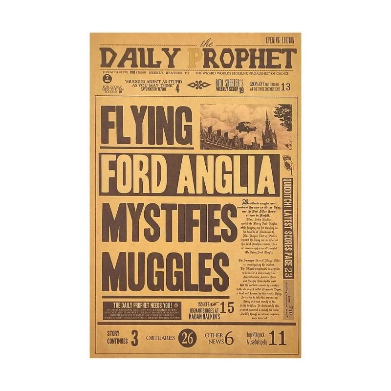 Harry Potter Tagesprophet Todesser Metallposter 20x30cm, Zauberei Wandkunst