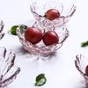 Gold Inlay Glass Sakura Disc Japanese Flower Candle Holder Modern Sauce Bowl  Ice Cream