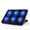Gaming RGB Laptop Cooler 2 USB Ports 6 Fans Gaming Led Light Notebook Cooler for 13-18'' Stand 6 Height Wind Speed Adjustable