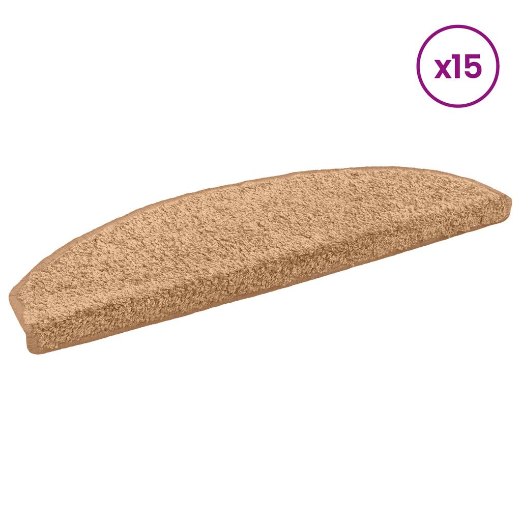 Self Adhesive Stair Protectors 15 pcs Beige 80 x 24.5 x 3.5 cm