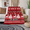 Christmas Deer Christmas Tree Customized Your Name Blanket Warm Comfortable Soft Blanket For Chair Office Sofa Bed Sofa Office Camping Suitable For