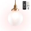 VENTOTA Glass Pendant Hanging Indirect E17 Stylish Antique Ceiling Adjustable Cord for Living Remote Control Dimmable LED Bulb Malmo FT Light,