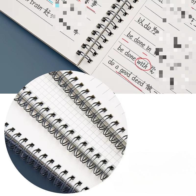 80 Sheets/ 160 Pages Square Line Notebook A4 A5 B5 Coil Paper Journal Diary Sketchbook For School Notebook Supplies Stationery