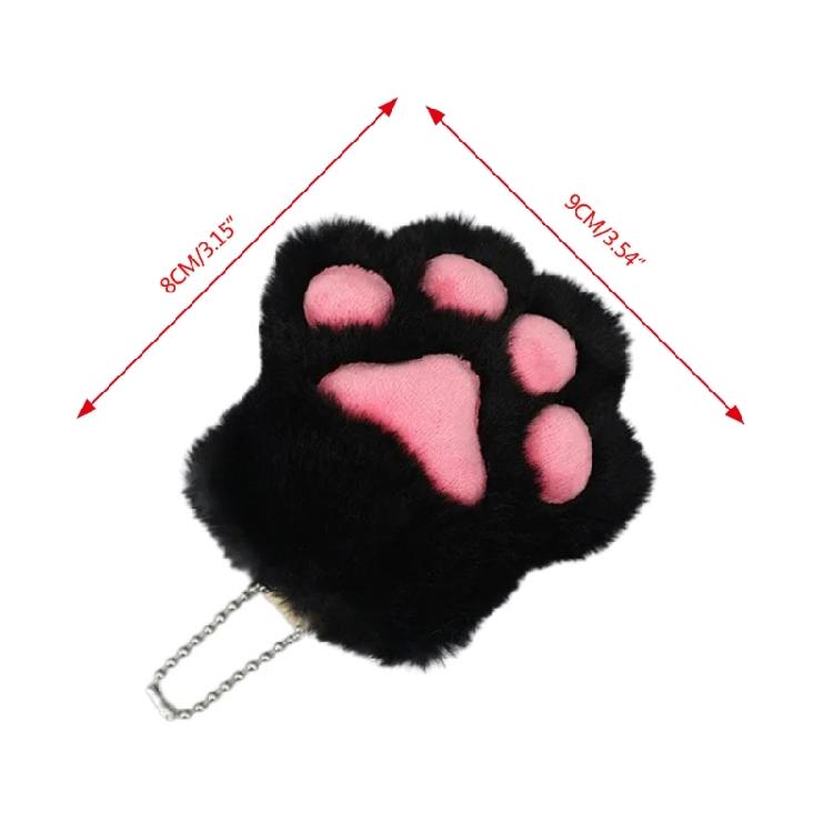 Handmade Plush Cats Paw Keychain Cats Paw Key Rings Backpack Car Charm Pendant