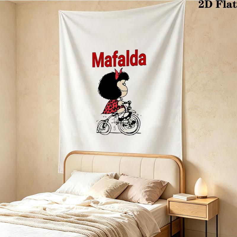 Мафальда Настенный Гобелен Эстетичное Настенное Украшение Печатная Ткань Одеяло Декоративные Гобелены Для Спальни Гостиной Домашний Декор