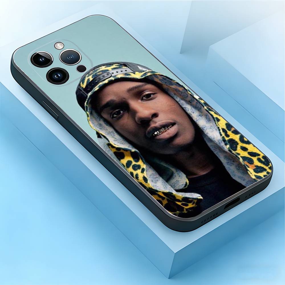 Popular Rapper ASAP Rocky Phone Case For iPhone 17,16,15,14,13,12,11,Plus,Pro Max,Air,SE,Mini,Soft Silicone Black Cover iPhone14