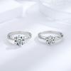 S925 Sterling Silver One Carat Psychic Ring Platinum Two Carat Diamond Ring Couple Ring