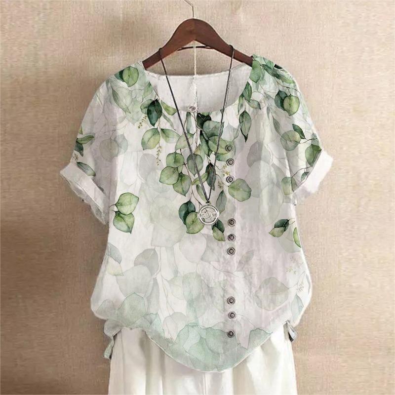 

BITCED Women s Fashion Casual Short Sleeve O-Neck Blouses & Shirts XXXL