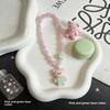 Cute Cartoon Blush Dog Button Phone Strap With Pvc Cord For Girls And Ladies