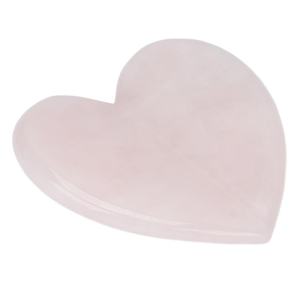 Rosenquarz Jade Stein Guasha Herzform Schaben Gesichtslifting Steinwerkzeug für SPA Akupunkturtherapie Massage