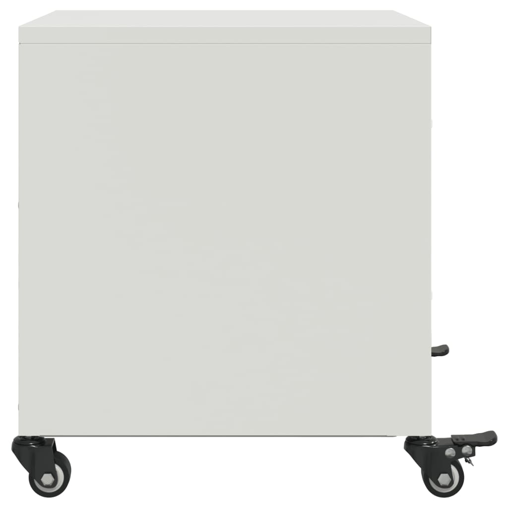 Nightstand White 36 x 39 x 43.5 cm Steel