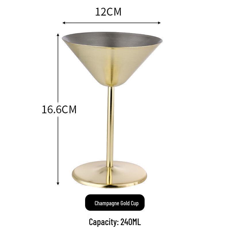Stainless Steel Martini Cocktail Glass