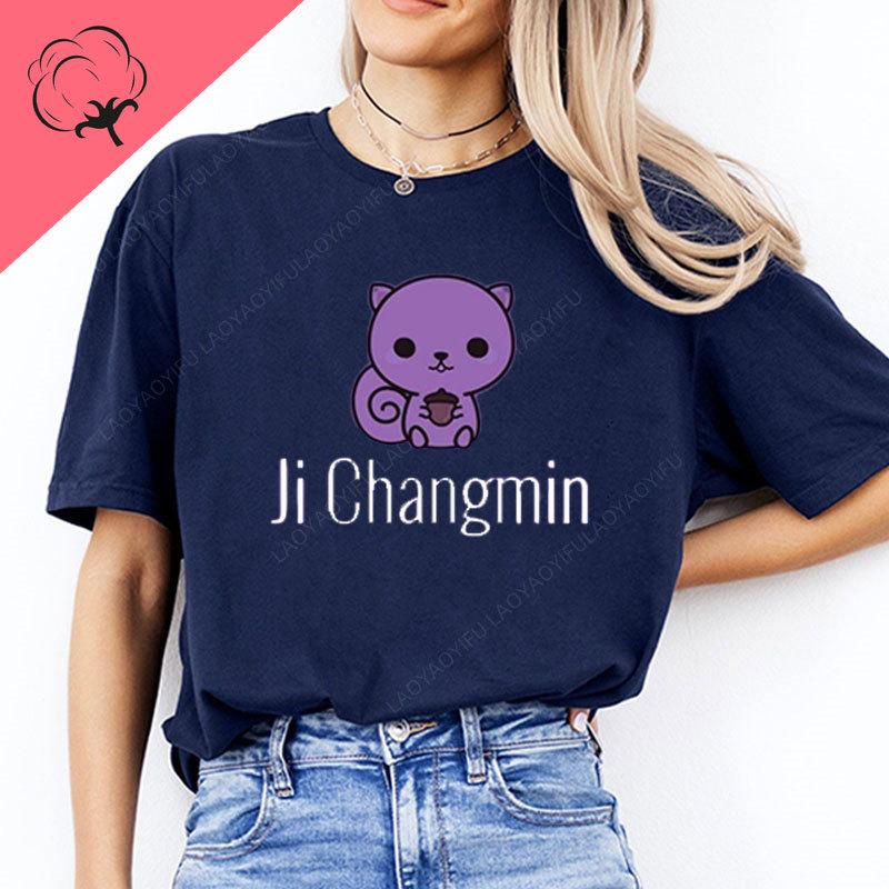 Heißer Verkauf Beliebte Kpop T-Shirts Ji Chang Min The Boyz Hip Hop Streetwear Harajuku Y2k Kleidung Vintage Unisex Goth T-Shirt