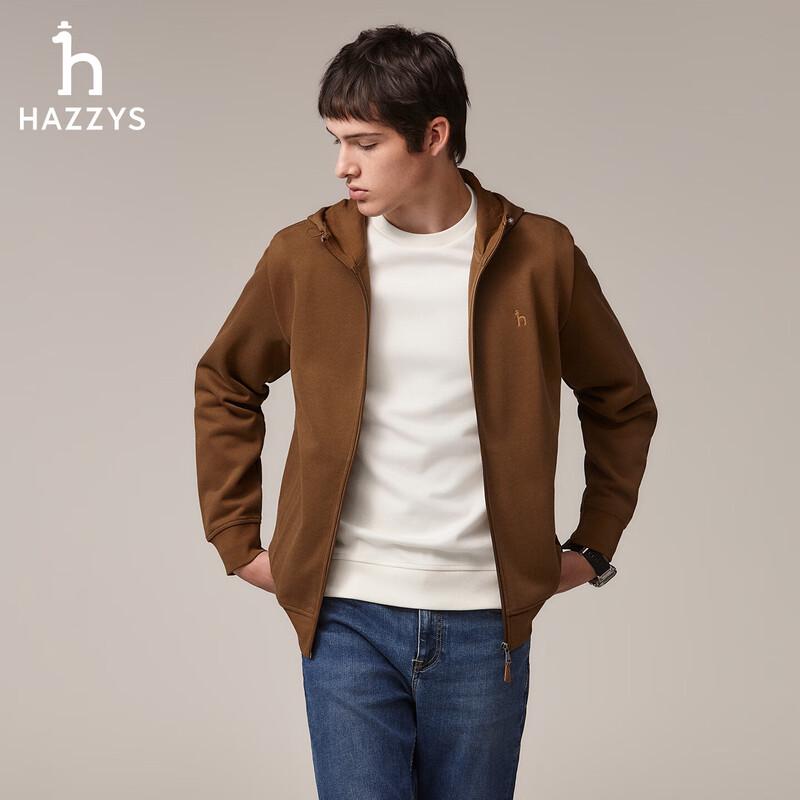 

HAZZYS Men s Casual Hooded Zipper Sweatshirt Jacket XL