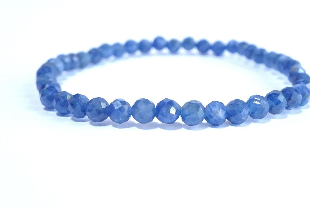 and Sapphire Bracelet for Natural 4mm Round Gemstone XL 20cm Men with Wider Kanaishi [Dream Wish-Fulfilling Amulet] Women, Stone, Cut, (Purification,