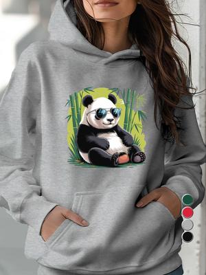 Cool Sunglasses Panda Bamboo Women's Hoodies