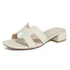 Nuevas sandalias de verano de tacón bajo de tres centímetros zapatillas de tacón grueso para mujer sandalias de playa de una tira sandalias para mujer