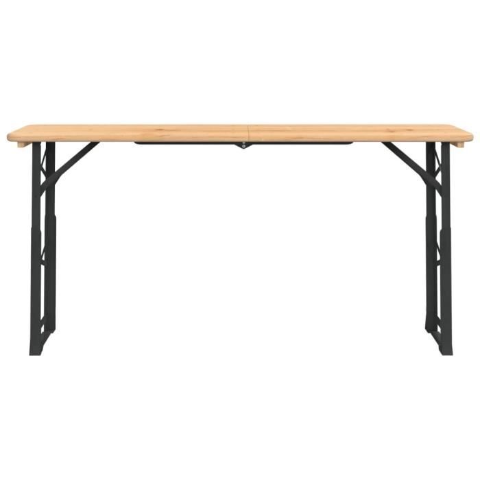 VidaXL Table à bière pliable 170x50x75-105 cm bois massif de sapin 363114