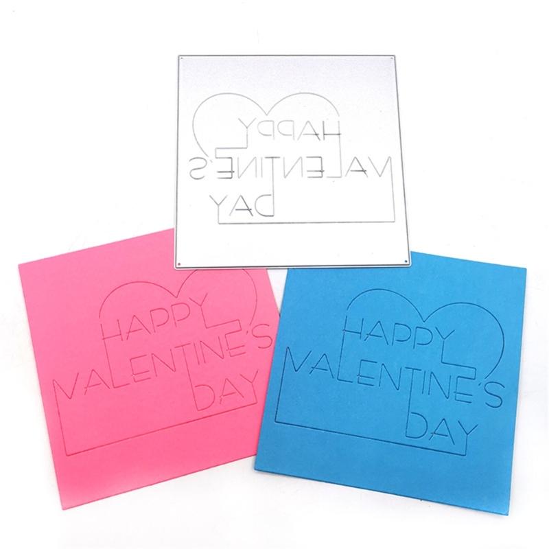 Metal Die Cuts Happy Valentine's Day Cutting Dies Cut Stencils for DIY Scrapbooking Paper Album Photo Decorations
