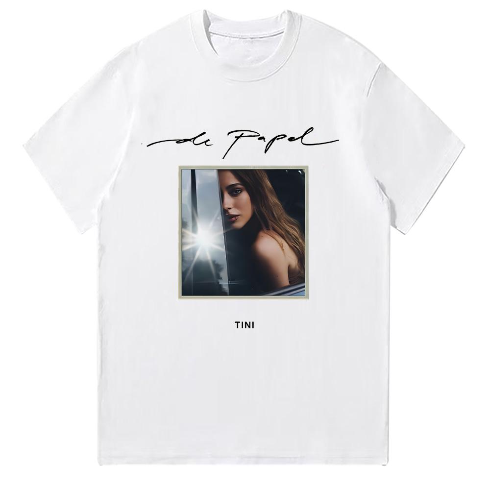 Tini De Papel 2025 Grafická trička Pánská Dámská Retro Vysoce kvalitní Módní oblečení Estetická Oversized Bavlněná trička Streetwear