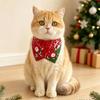 Red Green Christmas Pet Bandana Cartoon Pattern Dog Triangle Scarf Xmas Puppy Bib  Pet Party